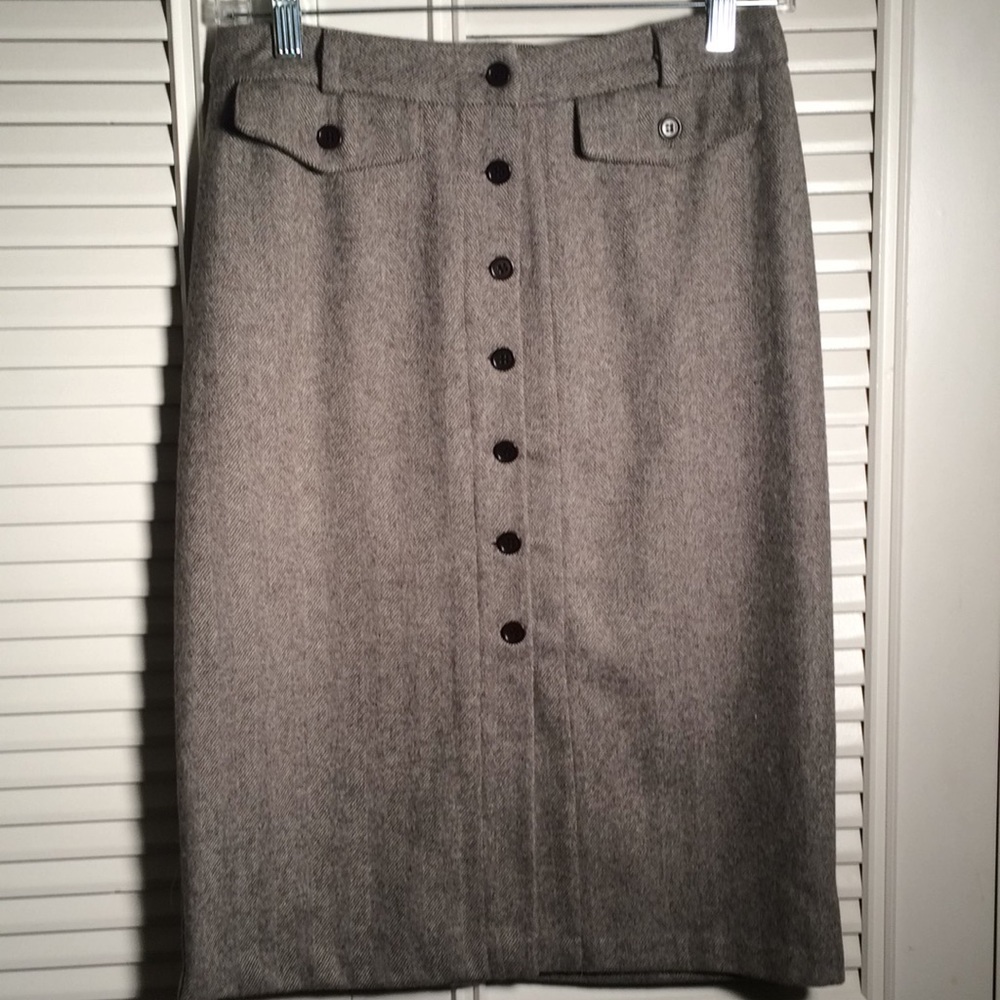 Skirt 6, Benetton Herringbone Tweed Short Skirt 👍